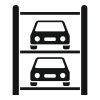 double-car-parking-icon-illustration-vector