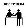 Public icon, Pictogram of reception during customer service