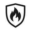 Shield with fire sign. fire shield Vector icon. Vector shield icon. Protection icon. Shield vector icon